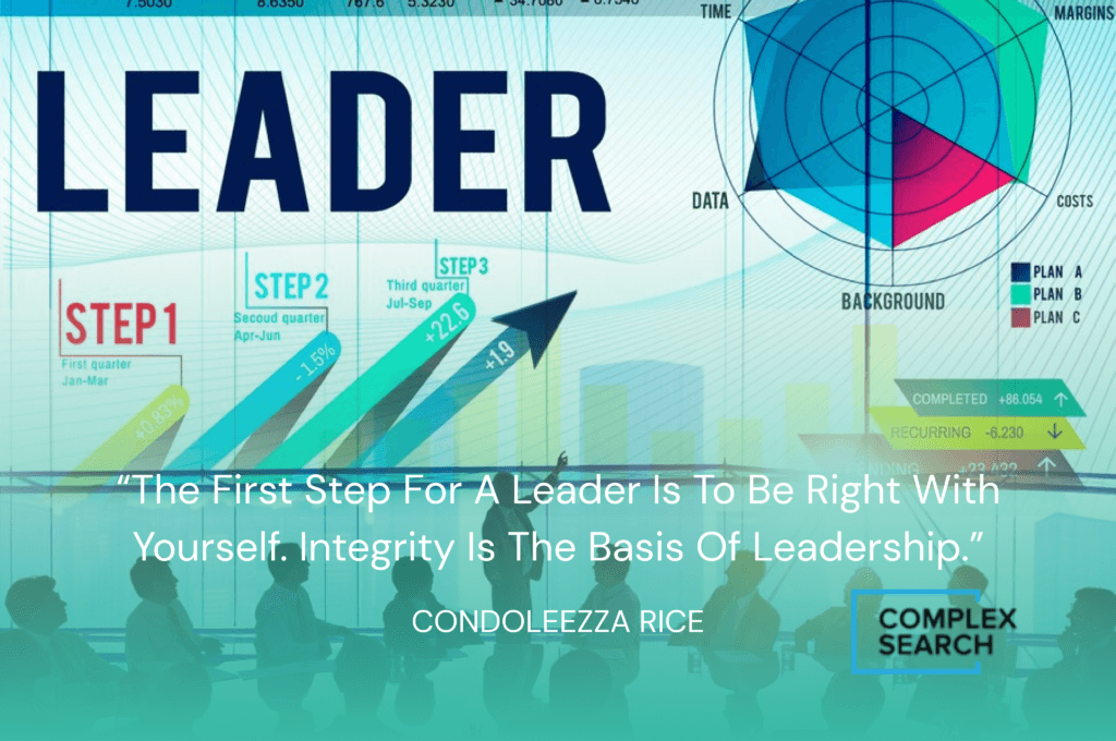 “The first step for a leader is to be right with yourself. Integrity is the basis of leadership.”